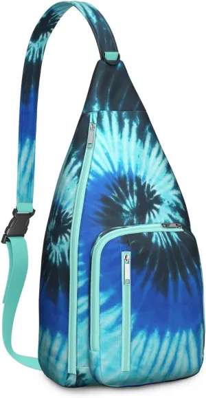 Shoulder Sling Crossbody Casual Chest Bag For Travel Sports Running,Backpack for Men & Women Lightweight Sports BagCrossbody Concealed Carry,Tie dye Shoulder Bag Waterproof Chest Bag