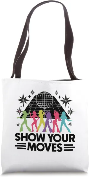 Show Your Moves Vintage 70’s Dancing Retro Dance Music Tote Bag