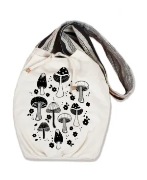 Shrooms & Blooms Boho Bag - Natural