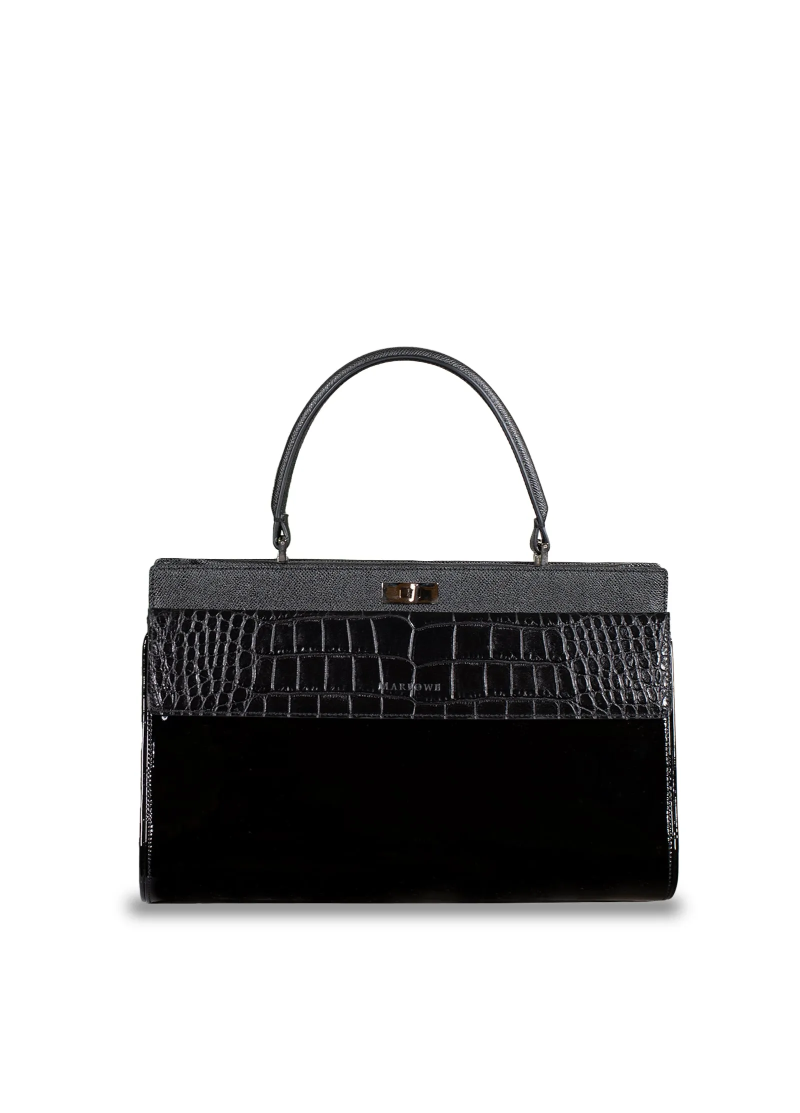 Single Top Handle Small Leather Bag