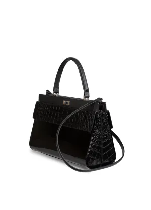 Single Top Handle Small Leather Bag