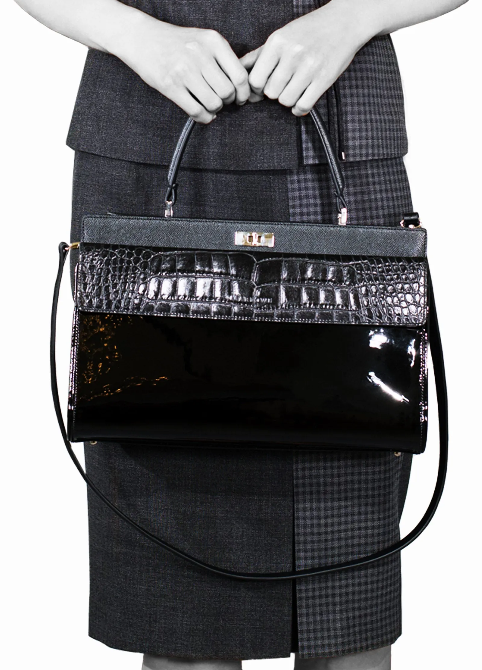 Single Top Handle Small Leather Bag