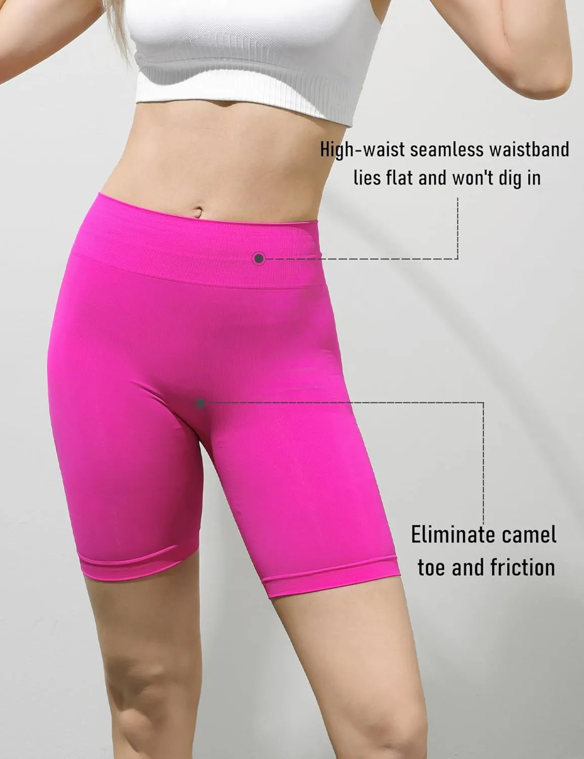 SIXIM Seamless Biker Shorts for Women, High Waisted Workout Compression Yoga Shorts Gym Running Active Fitness Shorts