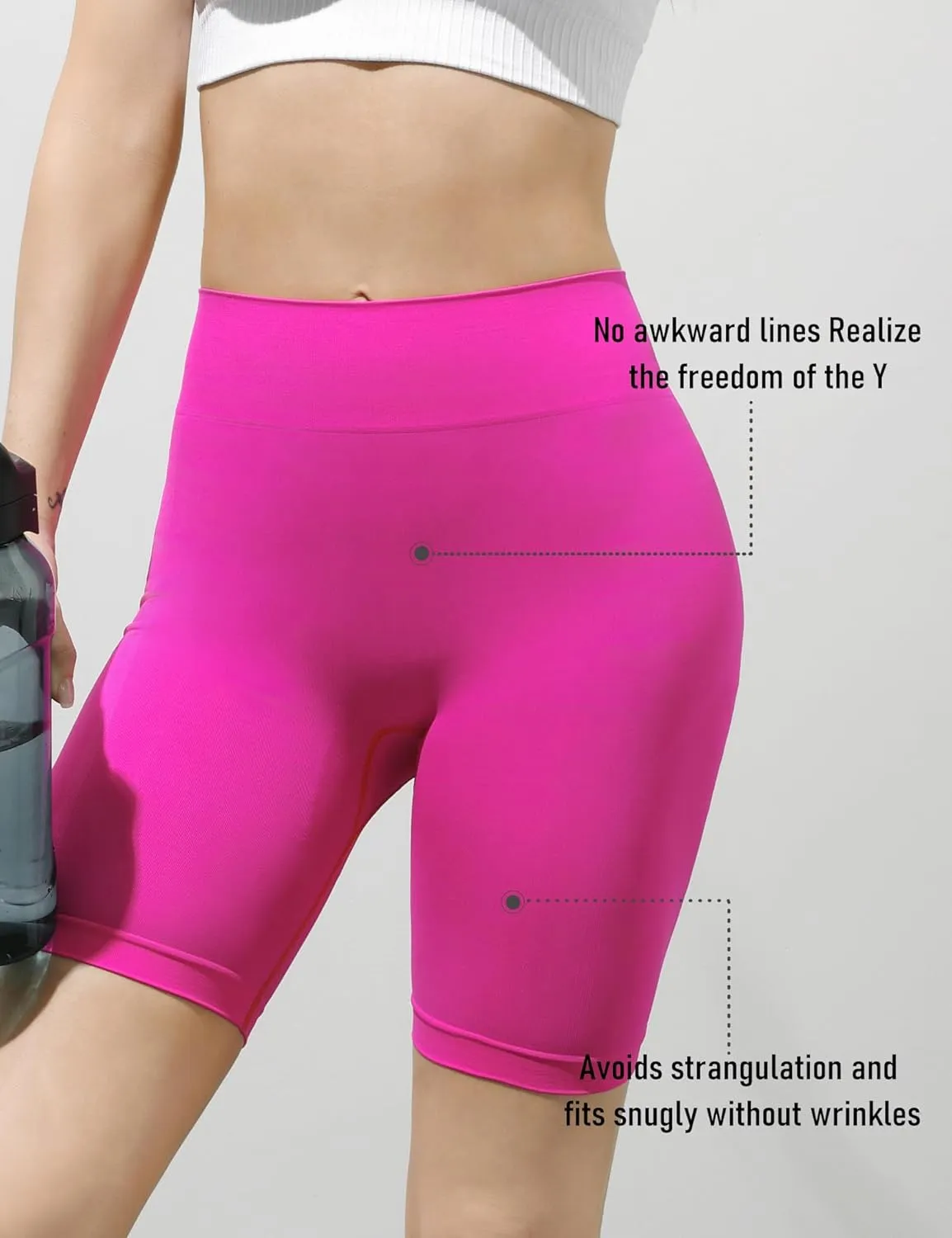 SIXIM Seamless Biker Shorts for Women, High Waisted Workout Compression Yoga Shorts Gym Running Active Fitness Shorts
