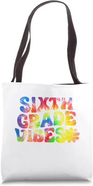 Sixth Grade Vibes - 6th Grade Team Retro Back To School Tote Bag