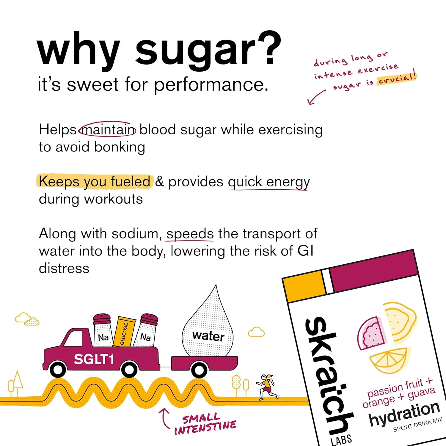Skratch Labs Hydration Powder | Sport Drink Mix | Electrolytes Powder for Exercise, Endurance, and Performance | Passion Fruit Orange Guava | 20 Servings | Non-GMO, Vegan, Kosher
