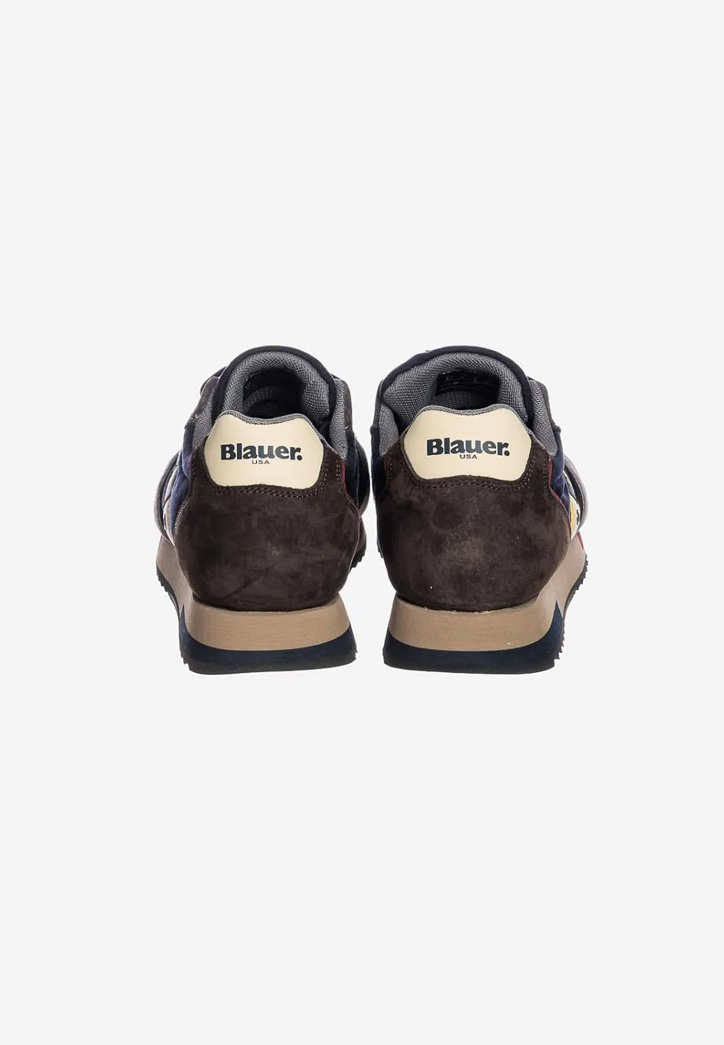 Sleek Blue Designer Sneakers with Contrast Men's Accents