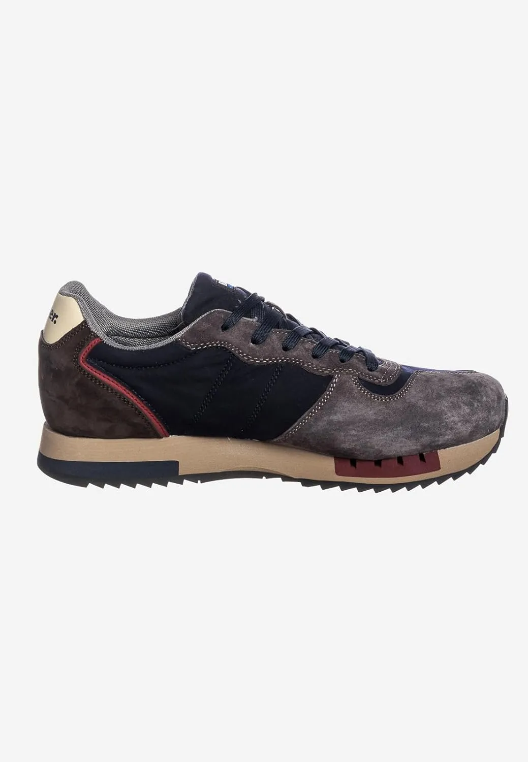 Sleek Blue Designer Sneakers with Contrast Men's Accents
