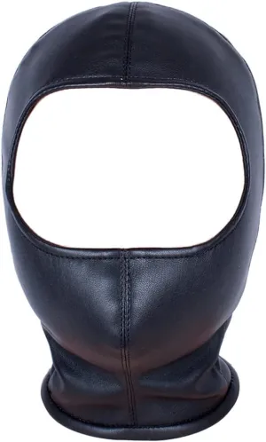 Sleek Leather Hood: The Perfect Cosplay Costume Headgear