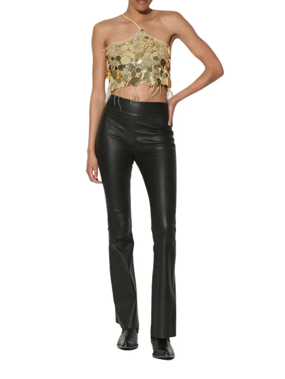 Sleek Modern Stretch Leather Pant