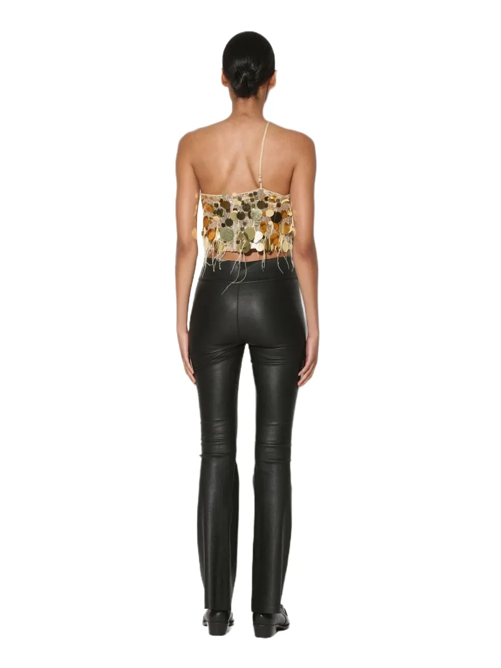 Sleek Modern Stretch Leather Pant