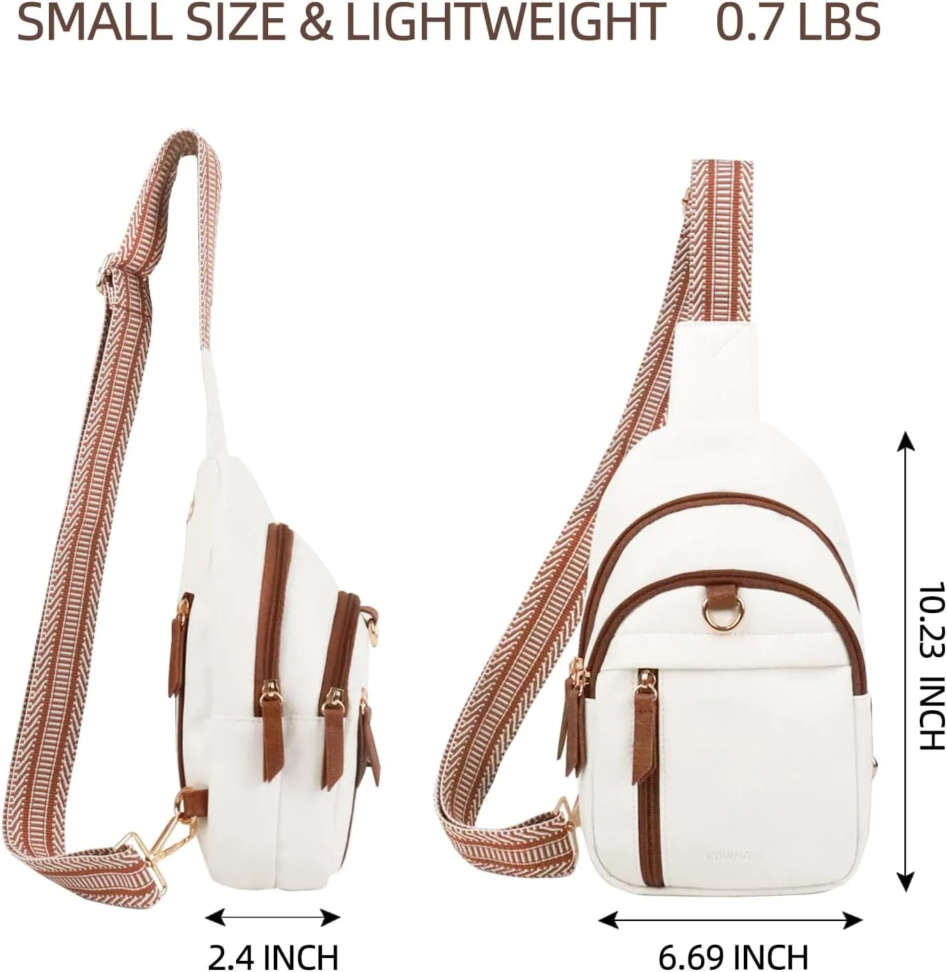 Sling Bag for Women PU Leather Casual Crossbody Bags Fanny Pack Purse Chest Bag for Women Men