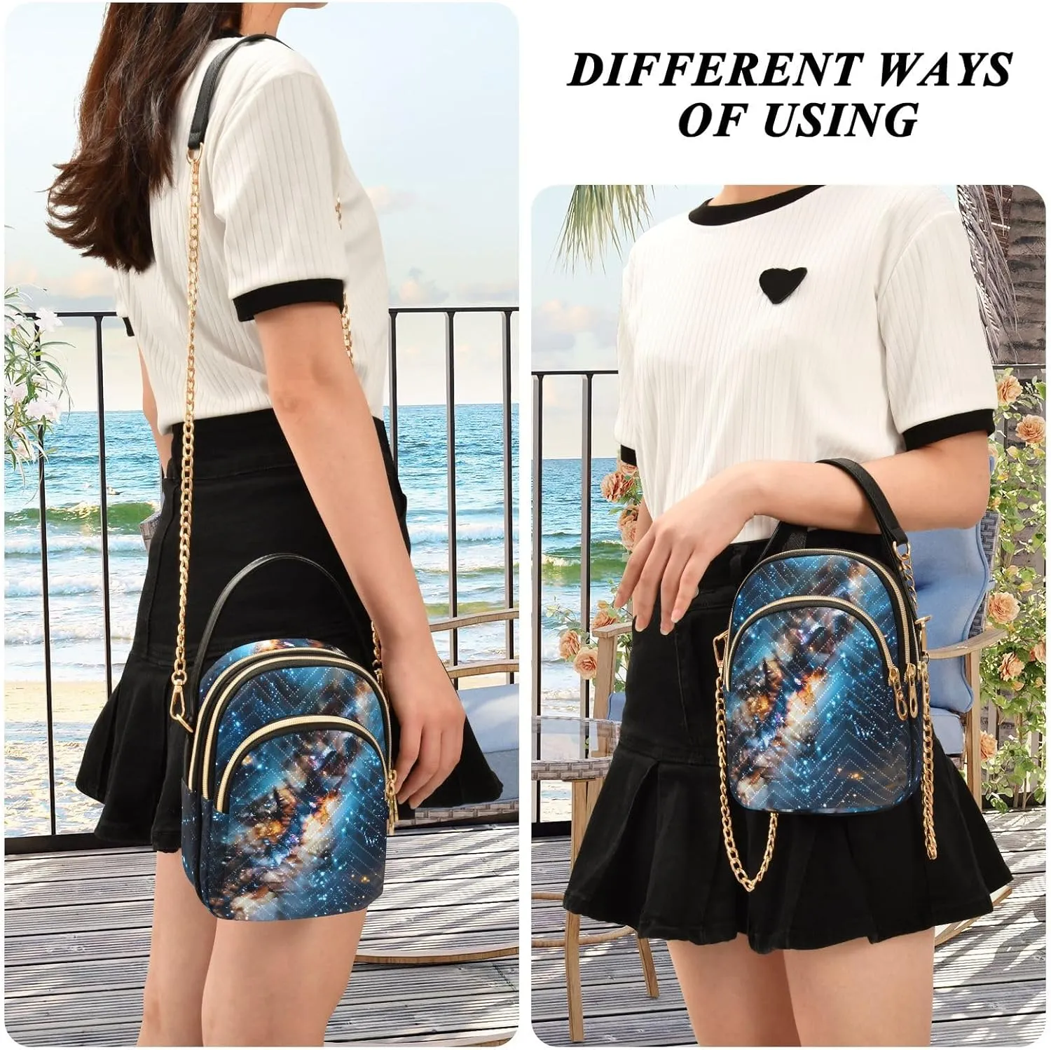 Small Handbag Crossbody Bag for Women Quilted Bags Shoulder Purse Phone Wallet Chain Bag