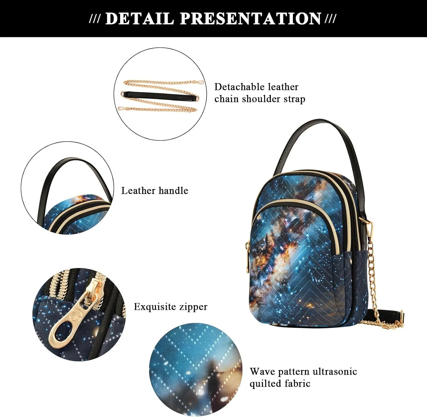 Small Handbag Crossbody Bag for Women Quilted Bags Shoulder Purse Phone Wallet Chain Bag
