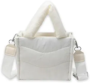 Small Puffer Tote Bag for Women,Quilted Crossbody Bag with Adjustable Strap,Puffy Purse Nylon Shoulder Handbag