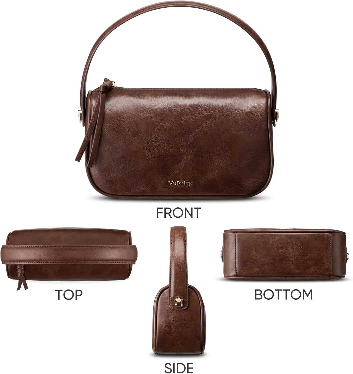 Small Top Handle Purse for Women Handbag with a Guitar Strap for Shoulder or Crossbody Wear