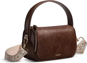Small Top Handle Purse for Women Handbag with a Guitar Strap for Shoulder or Crossbody Wear