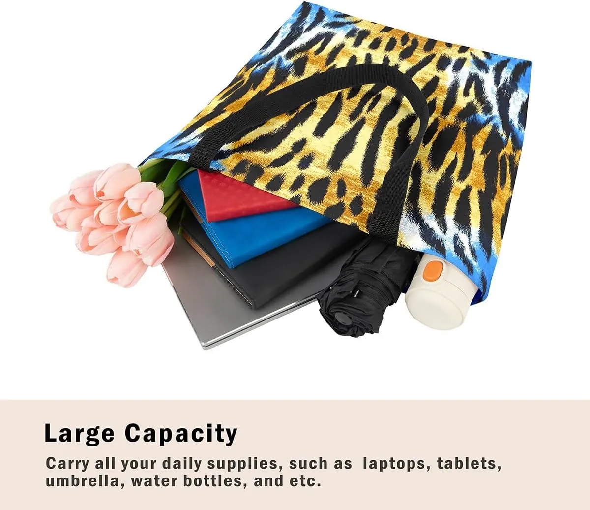 Snake Canvas Tote Bag for Women,Wild Animal The Tote Bag,Little Dragon Snake Hide Reusable Cloth Cotton Bags