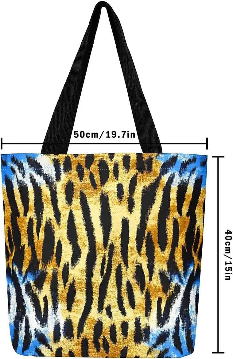 Snake Canvas Tote Bag for Women,Wild Animal The Tote Bag,Little Dragon Snake Hide Reusable Cloth Cotton Bags
