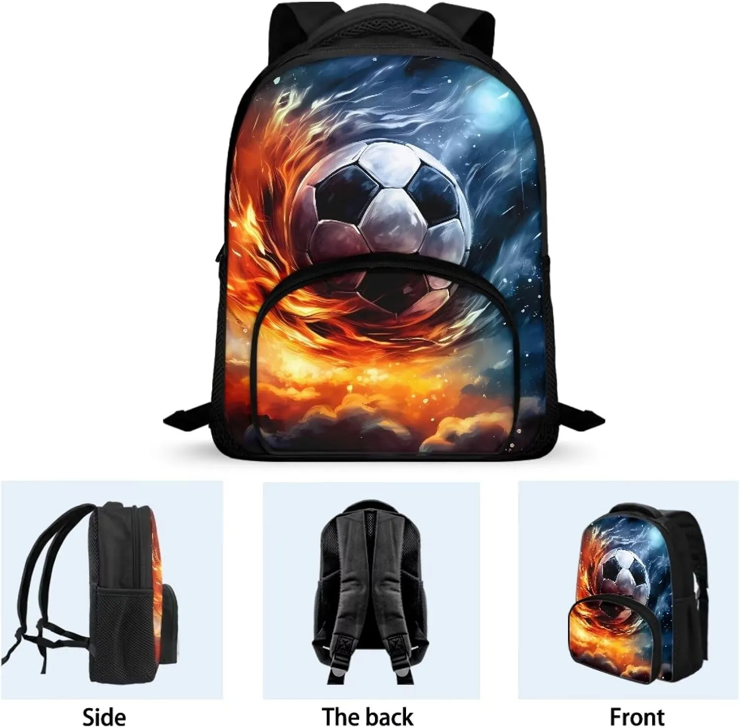 Soccer Galaxy Toddler Kids School Backpack Lightweight School Bags for Girls Boys Large Capacity Preschool Kindergarten Backpack Casual Travel Bag Daypacks 12 Inch