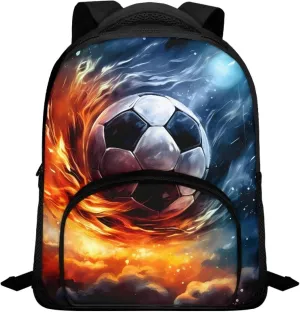 Soccer Galaxy Toddler Kids School Backpack Lightweight School Bags for Girls Boys Large Capacity Preschool Kindergarten Backpack Casual Travel Bag Daypacks 12 Inch