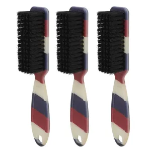 Soft Barber Fade Brush, 3pcs Beard Fade Brush Striped Pattern for Salon