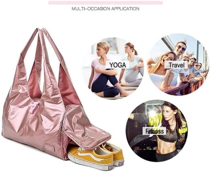 Soft Nylon Shoulder Bag for Gym & Yoga – Stylish Sports Handbag for Workout Gear & Essentials