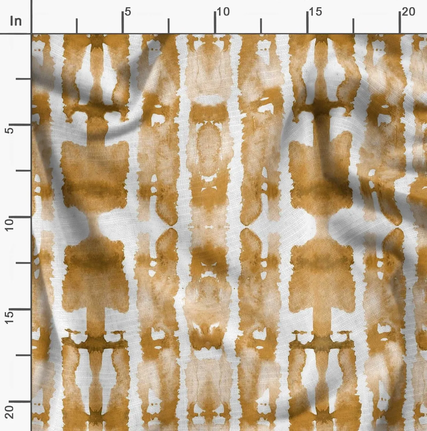 Soimoi Heavy Canvas Orange Fabric - by The Yard - 58 Inch Wide - Shibori Tie & Dye - Shibori Serenity: Japanese Tie & Dye Artistry Printed Fabric