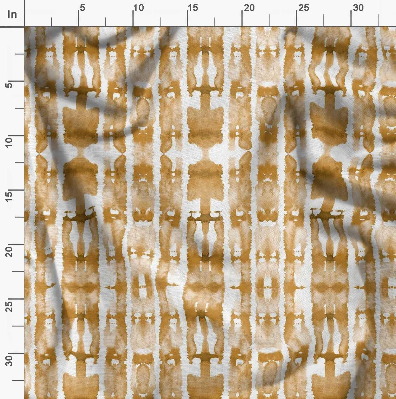 Soimoi Heavy Canvas Orange Fabric - by The Yard - 58 Inch Wide - Shibori Tie & Dye - Shibori Serenity: Japanese Tie & Dye Artistry Printed Fabric