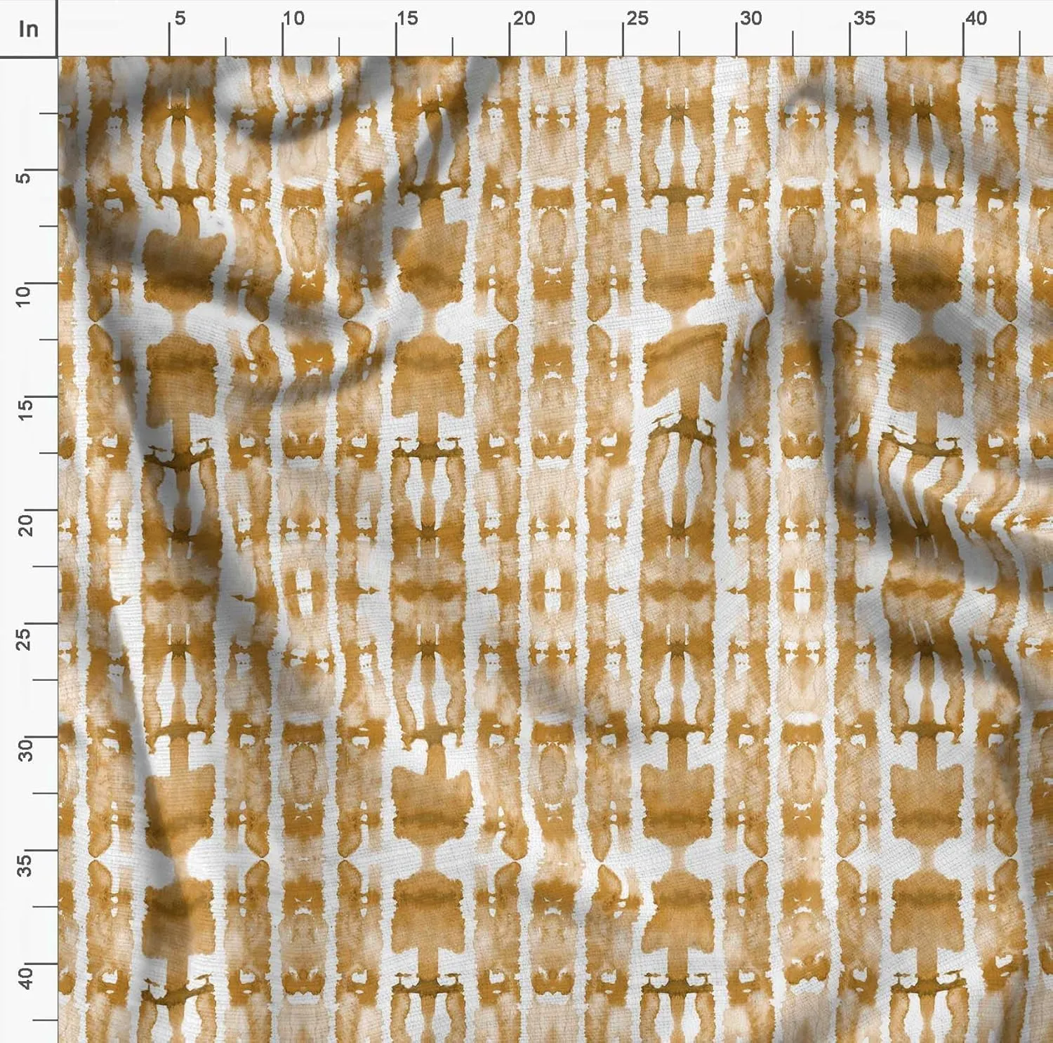 Soimoi Heavy Canvas Orange Fabric - by The Yard - 58 Inch Wide - Shibori Tie & Dye - Shibori Serenity: Japanese Tie & Dye Artistry Printed Fabric