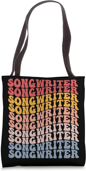 Songwriter Groovy Retro Tote Bag