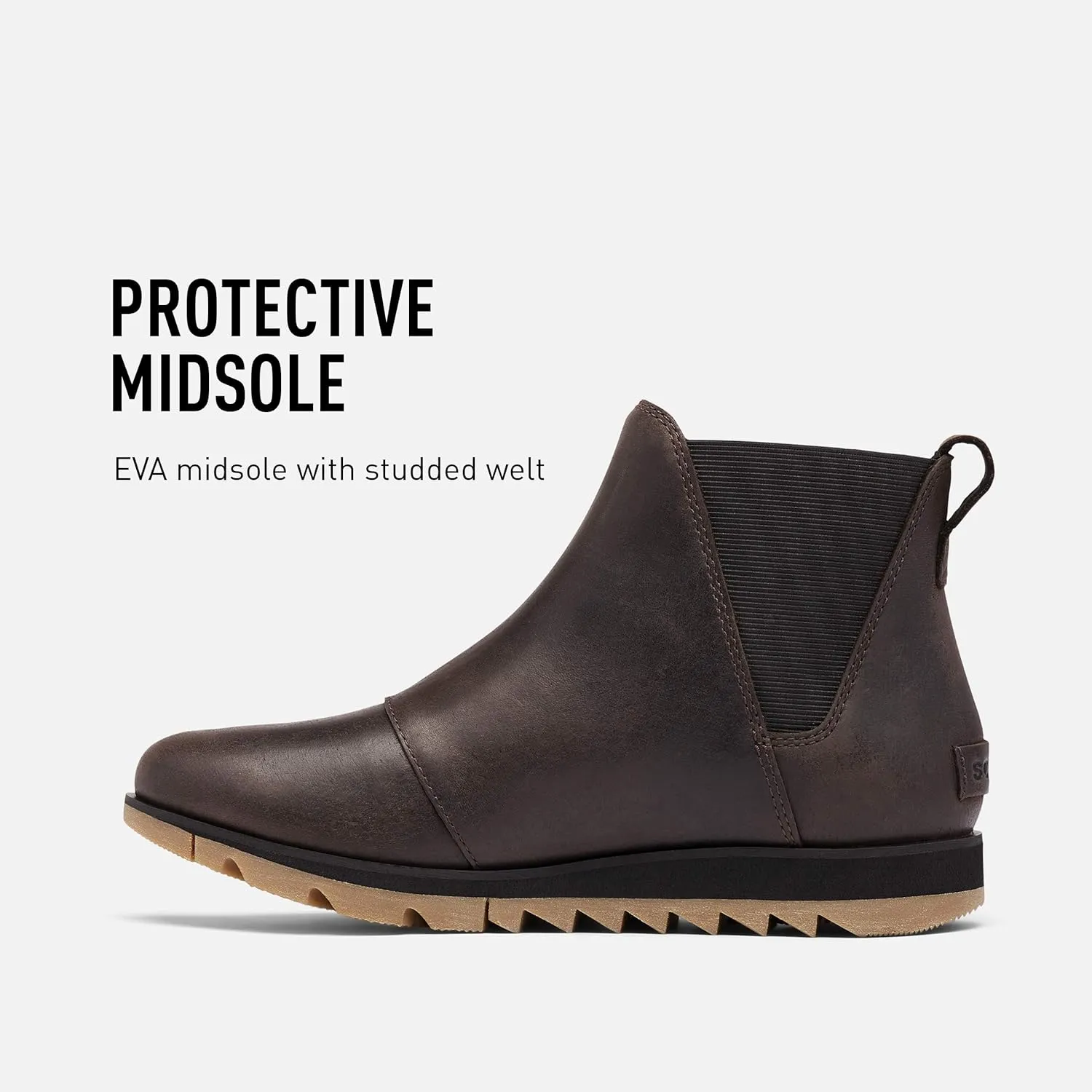 Sorel Women's Harlow Chelsea Rain Boot — Waterproof Leather Ankle Booties