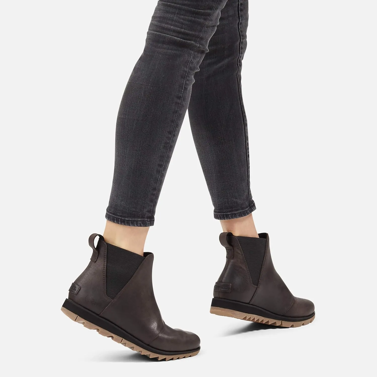 Sorel Women's Harlow Chelsea Rain Boot — Waterproof Leather Ankle Booties