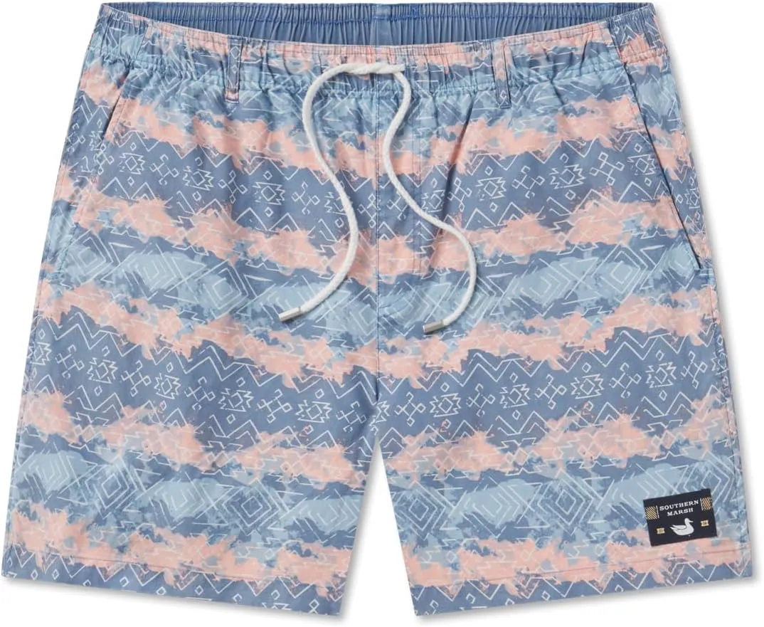 Southern Marsh Shoals Seawash Swim Trunk - Mayan Watercolor