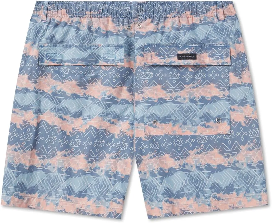 Southern Marsh Shoals Seawash Swim Trunk - Mayan Watercolor
