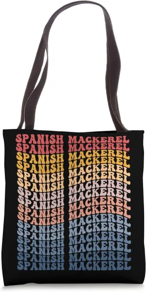 Spanish Mackerel Groovy Retro Fish Tote Bag
