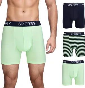 Sperry 3-Pack Mens Quick Dry Performance Mesh Boxer Briefs – Moisture Wicking, Cooling, Breathable Nylon Mens Athletic Boxers
