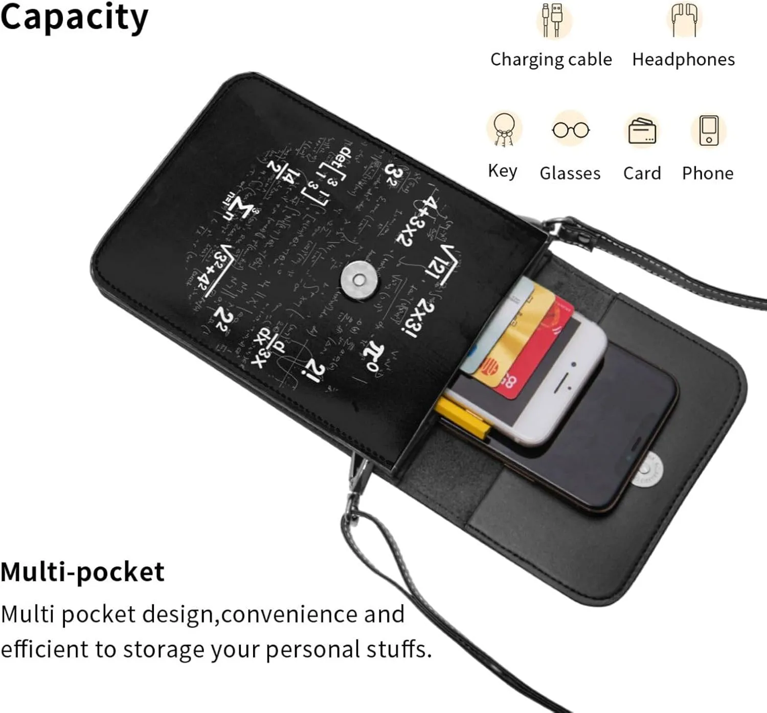 Spicy Red Chilli Peppers Leather Crossbody Phone Purse for Women Cute Wallet Bags Lightweight Mini Sling Bag
