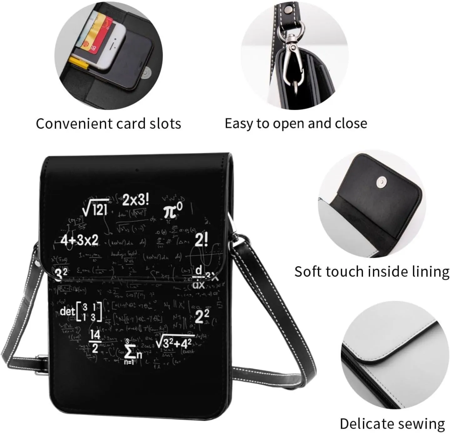 Spicy Red Chilli Peppers Leather Crossbody Phone Purse for Women Cute Wallet Bags Lightweight Mini Sling Bag
