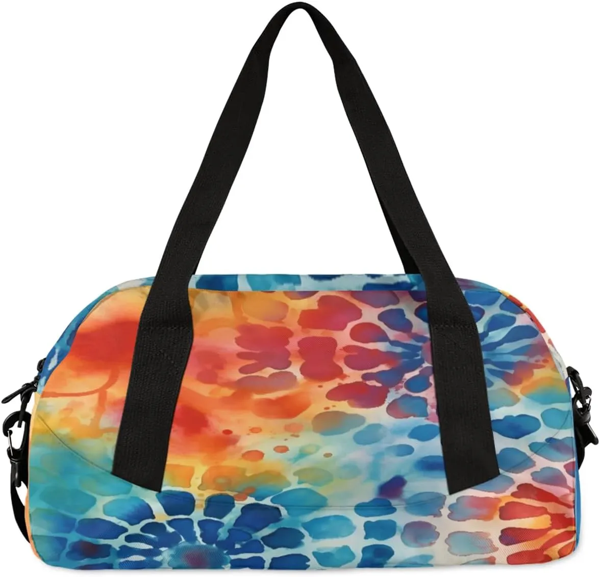 Sport Duffel Bag Colorful Tie Dye Pattern Kids Gym Bag Weekender Overnight Bags for Boys Girls Teens Carry On Workout Travel Bag