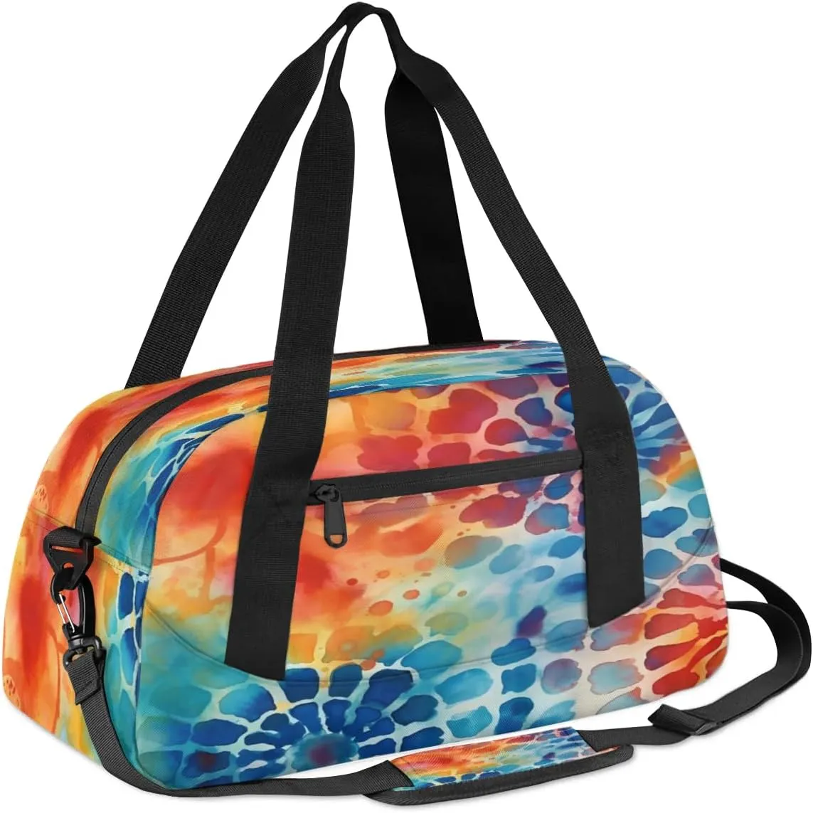 Sport Duffel Bag Colorful Tie Dye Pattern Kids Gym Bag Weekender Overnight Bags for Boys Girls Teens Carry On Workout Travel Bag