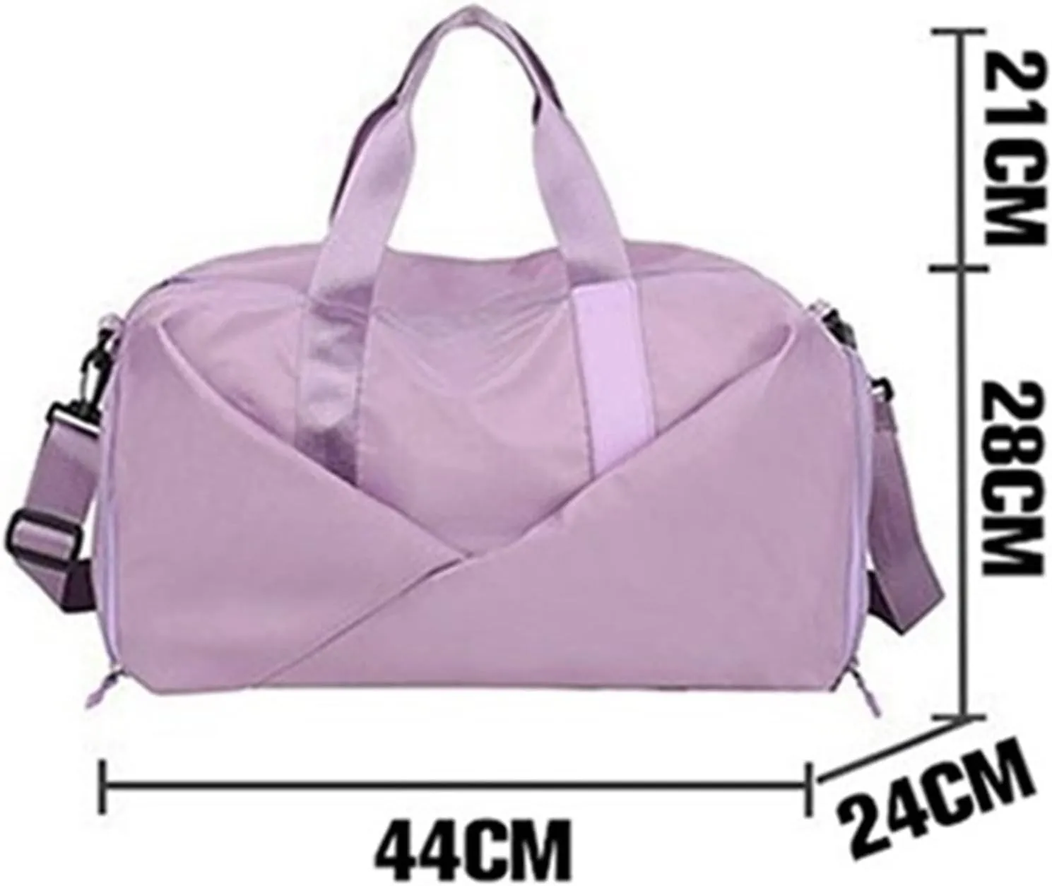 Sports Duffel Bags Gym Travel Bag Women's Nylon Waterproof Yoga Fitness Sport Bags With Shoes Compartment Large Capacity Training Handbag XA193L(Grey)