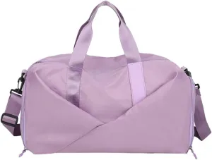 Sports Duffel Bags Gym Travel Bag Women's Nylon Waterproof Yoga Fitness Sport Bags With Shoes Compartment Large Capacity Training Handbag XA193L(Purple)