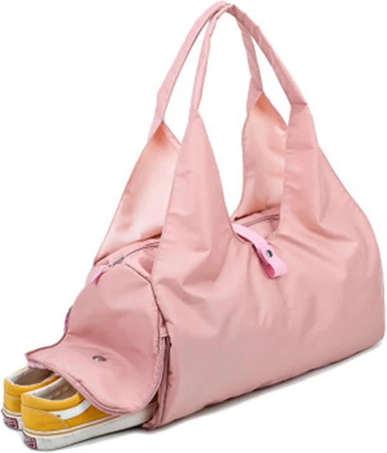 Sports Duffel Bags Yoga Mat Bag Gym Fitness Bags for Women Men Training Sac De Sport Travel Gymtas Nylon Outdoor Sports(Pink)