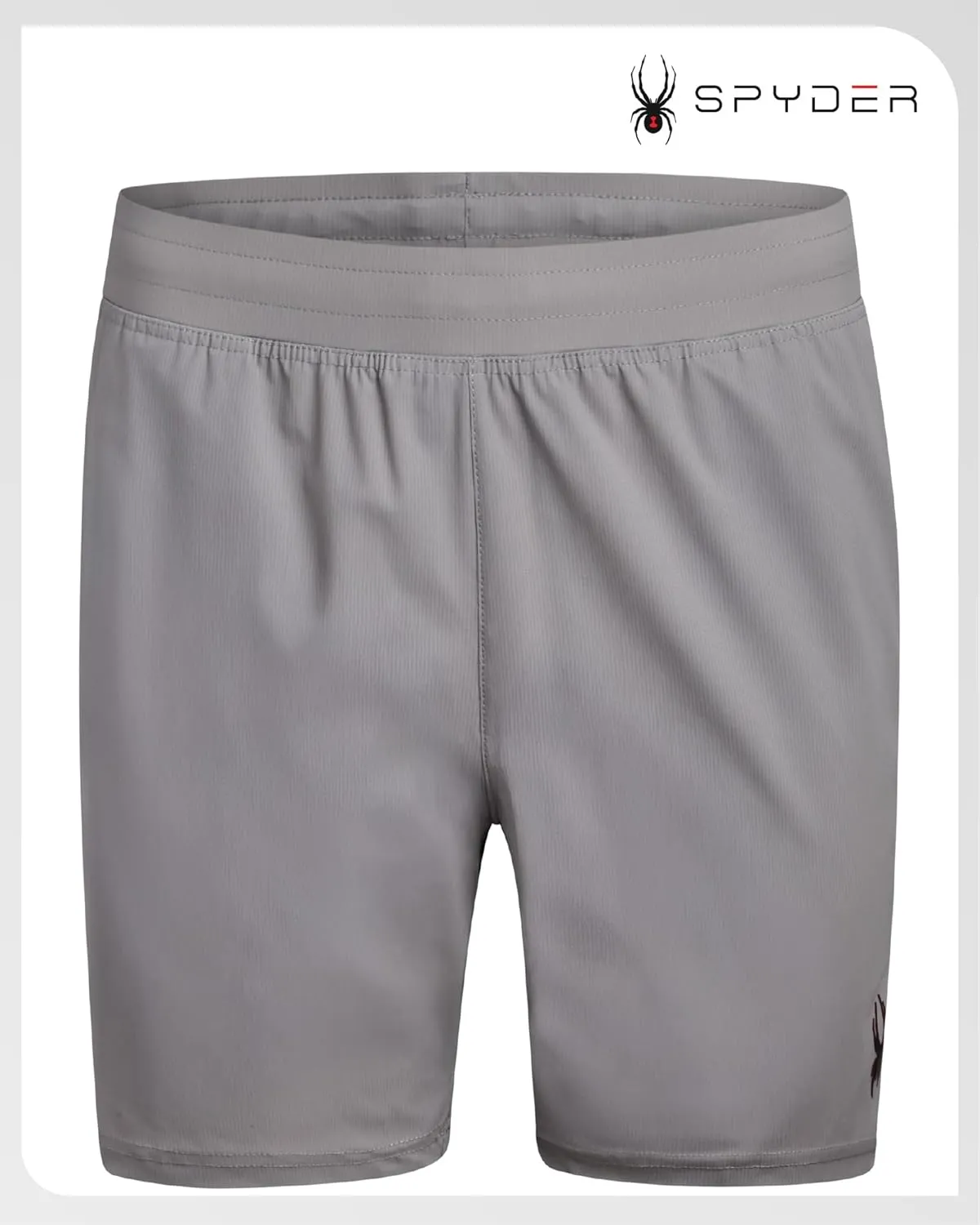Spyder Men's Gym Shorts - Nylon Stretch 7'' Knit Active Workout Shorts with Zipper Pockets for Running, Hiking (Sizes: S-XL)