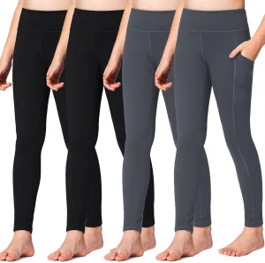 Stelle Girls' Athletic Leggings Kids Dance Running Yoga Pants Workout Active Dance Tights with Pockets