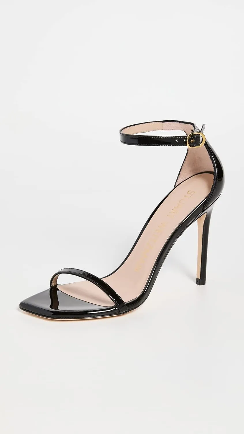 Stuart Weitzman Women's Nudist Curve 100 Patent Sandals