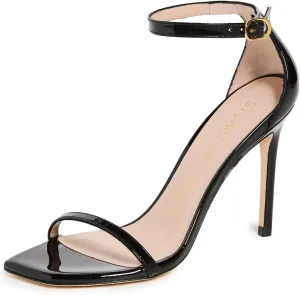 Stuart Weitzman Women's Nudist Curve 100 Patent Sandals