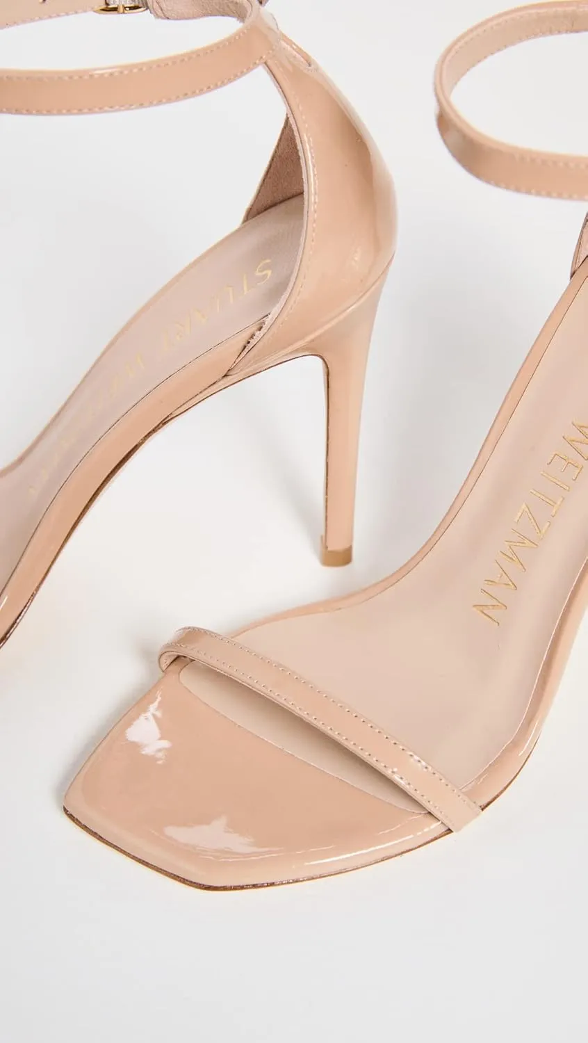 Stuart Weitzman Women's Nudist Curve 100 Patent Sandals