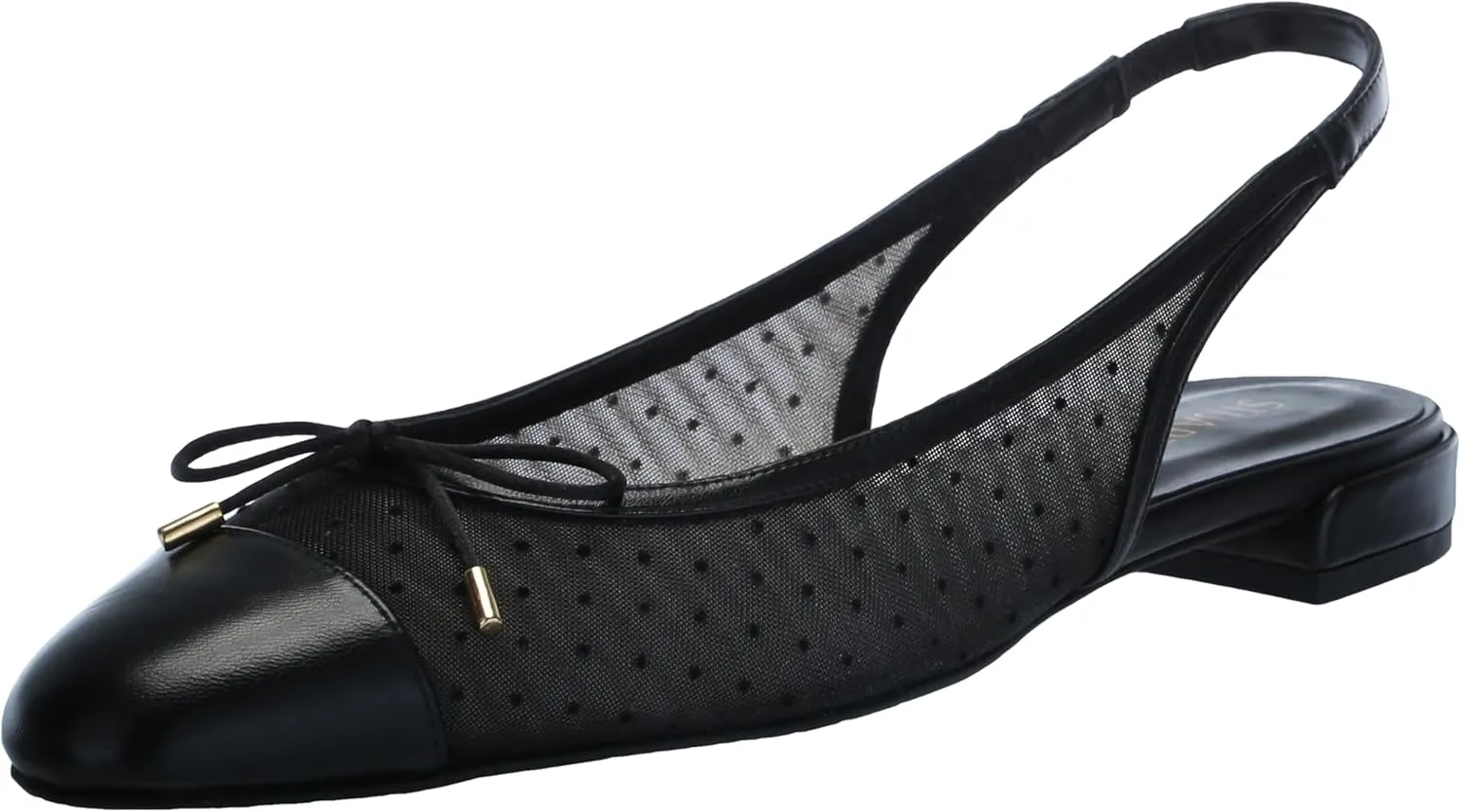 Stuart Weitzman Women's Sleek Bow Slingback Flat Ballet